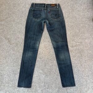 Levis Capital E Skimmer Low Skinny Jeans Womens 28 Medium‎ Wash Made in USA